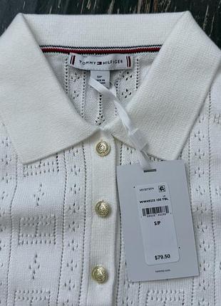 Tommy hilfiger original. поло белое хлопок р s
