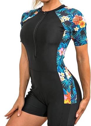Суцільний купальник трико на замочку shein 🌹🌴🌹