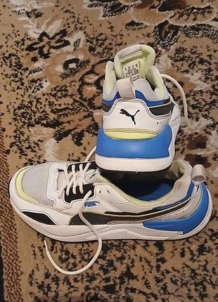 Кросівки чоловічі puma білі з синім 2