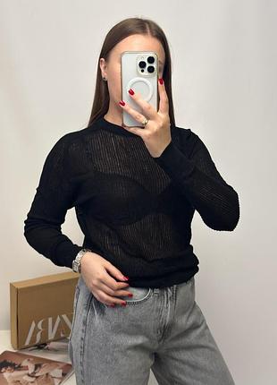 Лонгслів zara, напівпрозорий 3