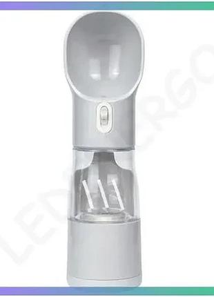 Поїлка для тварин semi pets feeder 255 мл 200 мл з пакетами та лопаткою для собак і котів біла sku_cn14562