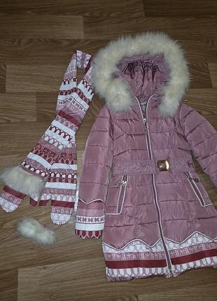 Тепле зимове стьобане пальто 2