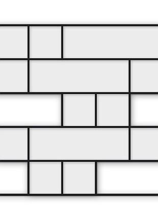 Багаторазовий трафарет 82×82 см, 3 мм — під плитку plank 6×24″ 152×610 мм, кладка старе місто, декоративна штукатурка стін