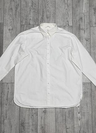 Сорочка жіноча h&m біла s бавовна oversize