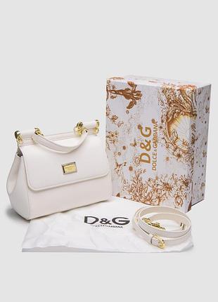 💎 dolce&gabbana sicily medium handbag white 4