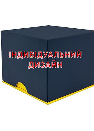 Коробочка для часов soft-touch black blue-yellow индивидуальный дизайн