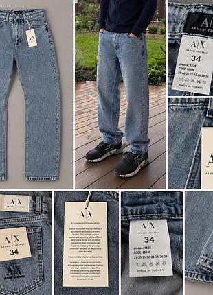 Джинси armani exchange a|x • 34 • блакитні. нові, з бірками. класичний прямий крій. країна виробник: туреччина.
