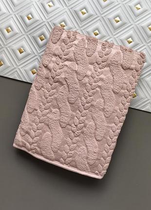 Большое банное полотенце из микрофибры solafa home#biles розового цвета 70х140 см