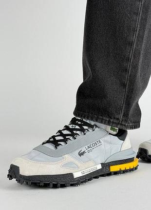 Мужские кроссовки lacoste elite active pale grey black