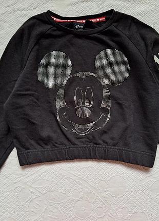 Стильный свитшот / свитшот-кроп disney at primark с микки маусом (140 см / 9–10 лет)