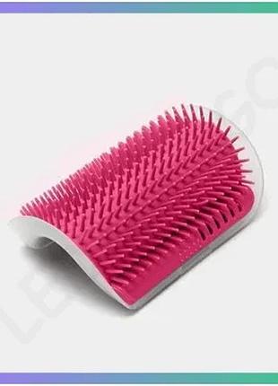 Щетка-чесалка для кошек semi brush-comb угловое крепление уход за шерстью всех пород животных sku_cn14572