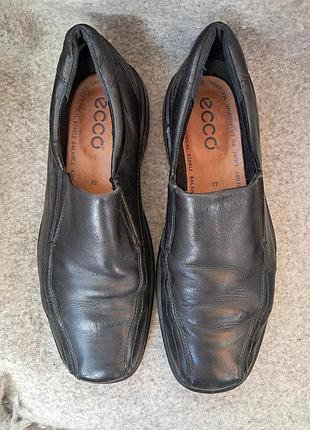 Чоловічі шкіряні туфлі-сліпони ecco helsinki slip-on чорного кольору 44 розмір 28 см