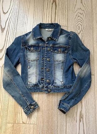 Укорочений джинсовий жакет philipp plein