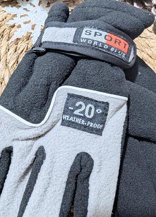🧤 теплі флісові рукавички sport❄️ 2