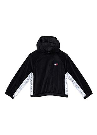 Худи детское для девочки велюровое Tommy hilfiger hol21 152-158 (12-14 лет) черный
