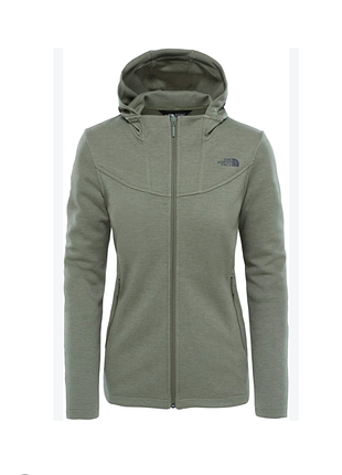 Спортивная кофта the north face женская толстовка на молнии с капюшоном хаки