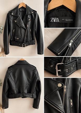 Стильна жіноча косуха zara з екошкіри