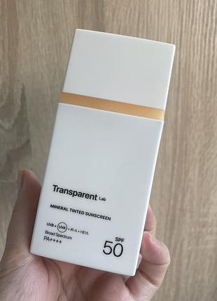 Сонцезахист transparent lab mineral tinted sunscreen spf 50