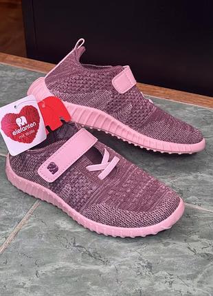 Нові кросівки elefanten barefoot для дівчинки р 30, устілка 19,5 см. мʼякі, гнучкі, текстильні з липучкою