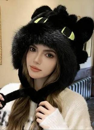 🖤🐲 шапка “беззубик” 52-58см