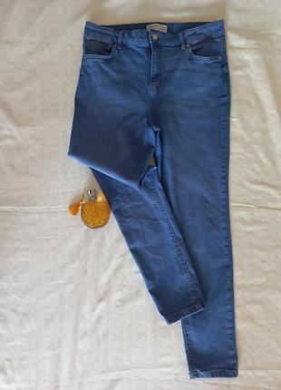 Стильные голубые зауженные джинсы / скинни primark denim co (размер 44 / xl)