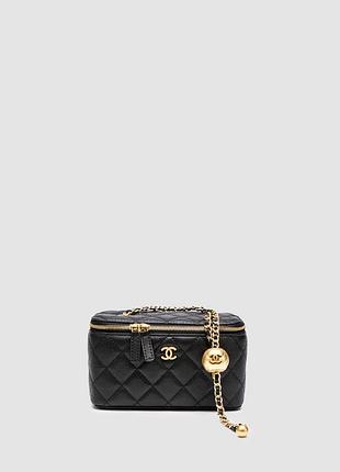 💎 chanel classic black lambskin pearl crush vanity bag