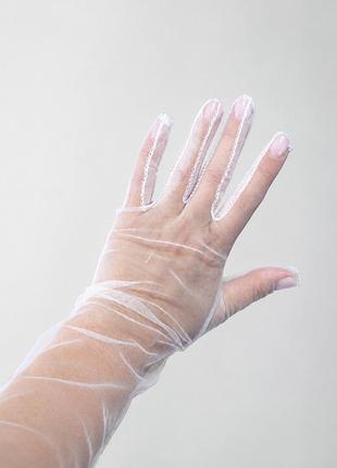 🤍 длинные фатиновые перчатки 5