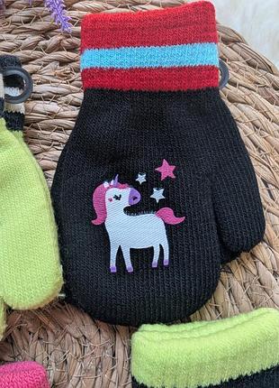 🧤 детские варежки 4-7лет синий