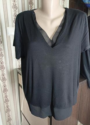 Футболка жіноча, з шифоном. розмір  l,xl.