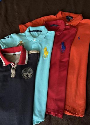 Поло чоловіче polo ralph lauren, polo by ralph lauren, polo assn. різнокольорові з коротким рукавом
