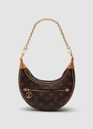 💎 louis vuitton loop handbag monogram brown in coated canvas with gold-tone