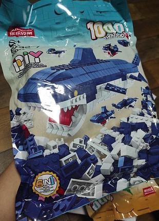 🦈 конструктор thousand blocks – большая акула (модель 8742-7) 🌊🐋6+ 3