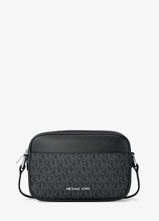 Женская сумка кросс-боди michael kors (199125146547) jet travel small signature logo camera crossbody черная