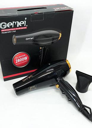 Фен с холодным воздухом для укладки gemei, фен для укладки средних волос прически is-55