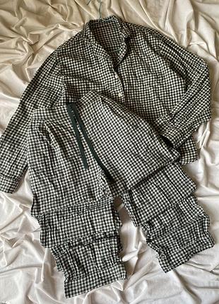Мягкий домашний комплект,  пижама из фланели в uniqlo m
