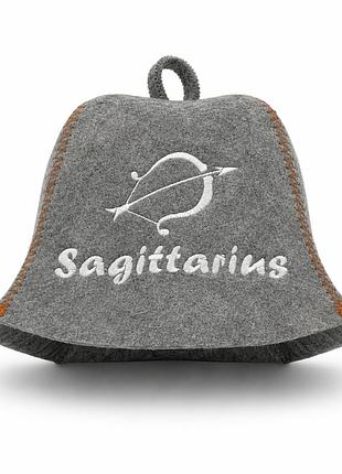 Банная шапка luxyart "sagittarius" натуральный войлок серый (lx-373)