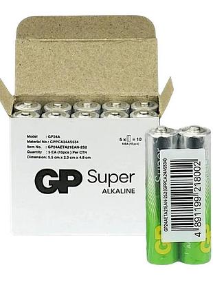 Батарейка gp lr3 aaa super alkaline p10 10 шт 8019