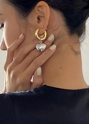 Серьги серьги сердца женские