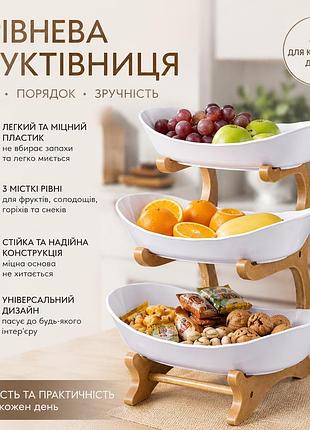 ✨ стильний органайзер для дому — 3-рівнева фруктівниця/етажерка 🍎🍬