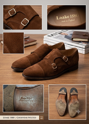 Туфли монки от бренда loake 1880