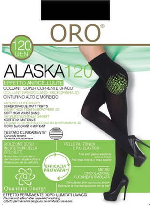 Alaska oro колготы теплые плотные 120 den черные