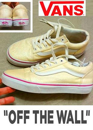 Vans off the wall. , що блискідають кеди оригінал. р. 36.5 (за устілкою 23 см) колір, золото