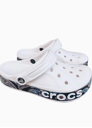 Жіночі крокси crocs bayaband bandana print blossom білі