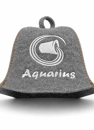 Банная шапка luxyart "aquarius" натуральный войлок серый (lx-379)