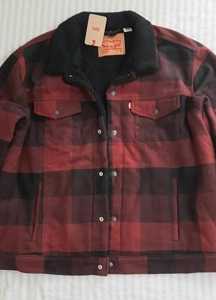 Куртка levis sherpa trucker оригинал утепленная, новая l, xl