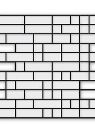 Багаторазовий трафарет 96×96 см, 3 мм — під плитку subway 3×12″ 76×305 мм, кладка старе місто, декоративна штукатурка стін