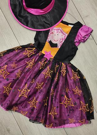 Платье ведьмочка свинка пеппа волшебница хеллоуин halloween
