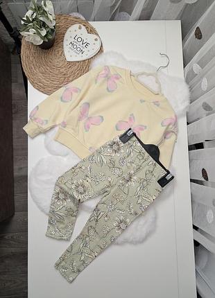 Сборный комплект свитшот двунитка и лосины от primark tu 2-3 года (92-98) костюм