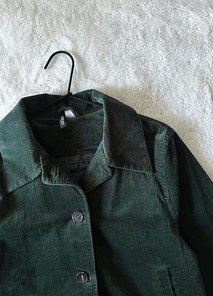 Зелена вельветова куртка h&m 4