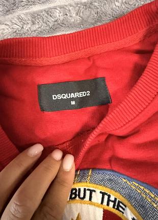 Світшот dsquared2 червоний з принтом 💀🇨🇦 2